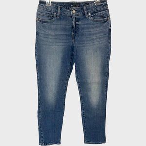 Lucky Brand Lolita Crop Skinny Jeans Womens 4/27 Blue Denim Medium Wash Low-Rise